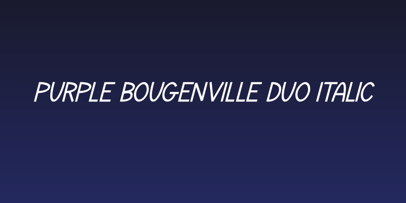 Purple Bougenville Duo Italic Social Header