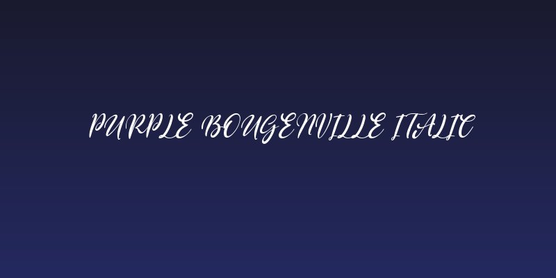Purple Bougenville Italic Social Header