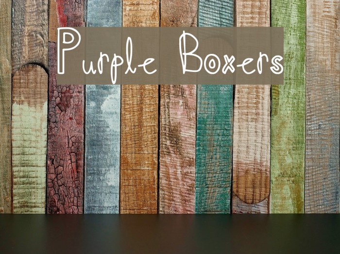 Purple Boxers Font examples