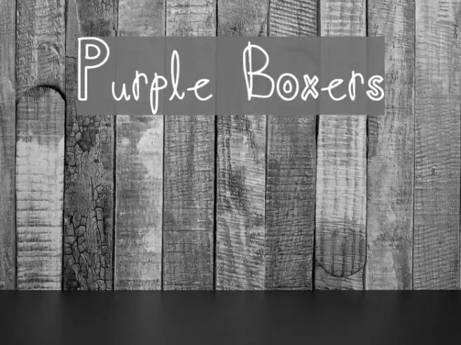 Purple Boxers Font examples