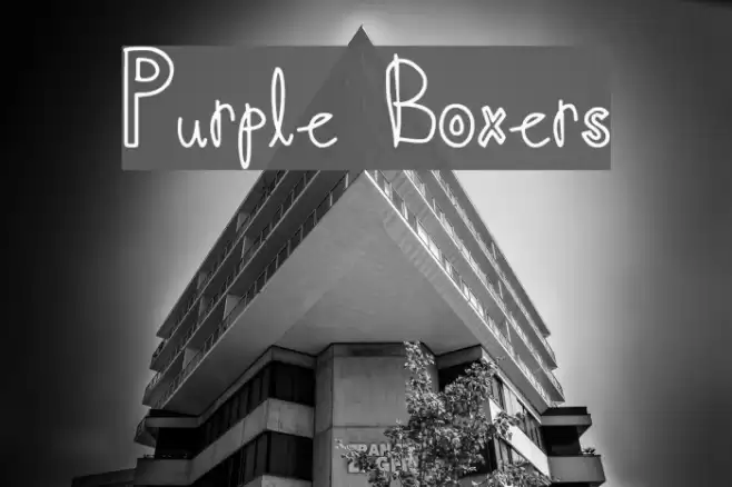 Purple Boxers Font examples