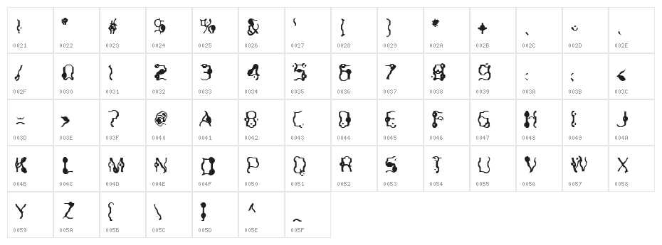 Purple Burple Character Map