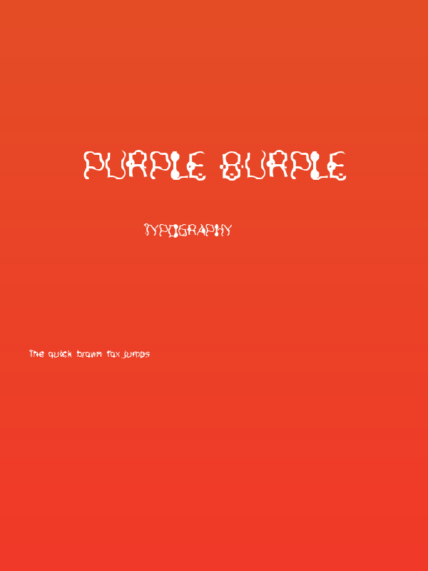 Purple Burple Poster