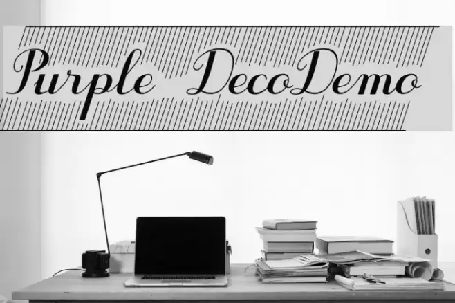 Purple DecoDemo Font examples