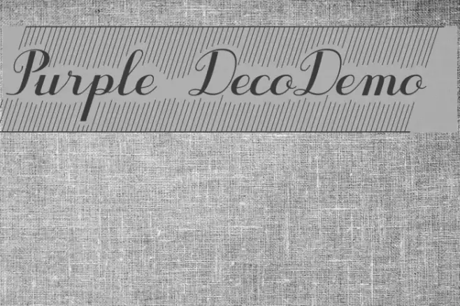 Purple DecoDemo Font examples