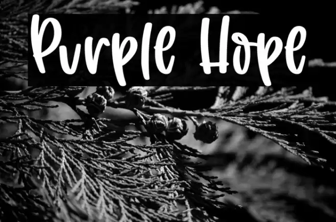 Purple Hope Font examples