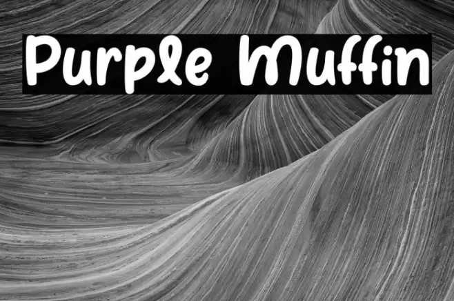 Purple Muffin Font examples