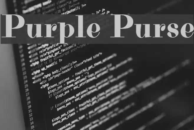 Purple Purse Font examples