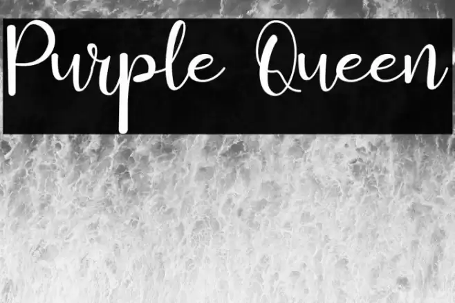Purple Queen Font examples