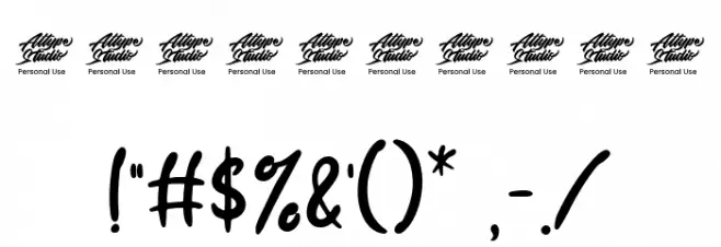 Purple Rosallia - Personal Use Font OTHER CHARS