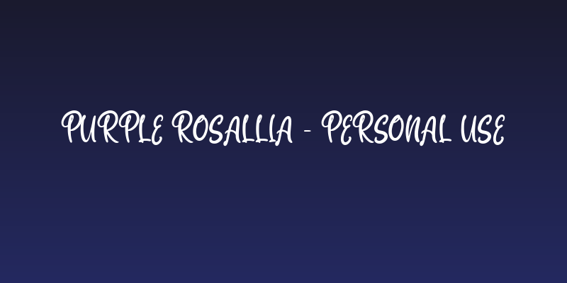 Purple Rosallia - Personal Use Social Header