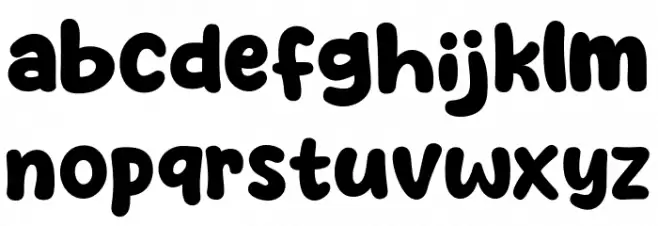 Purple Smile Font LOWERCASE