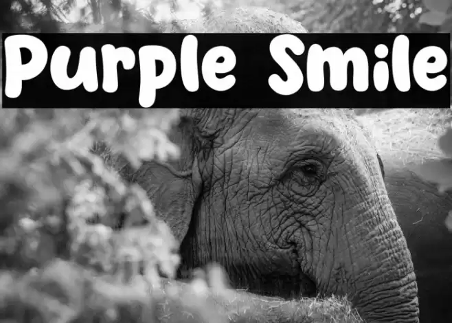 Purple Smile Font examples