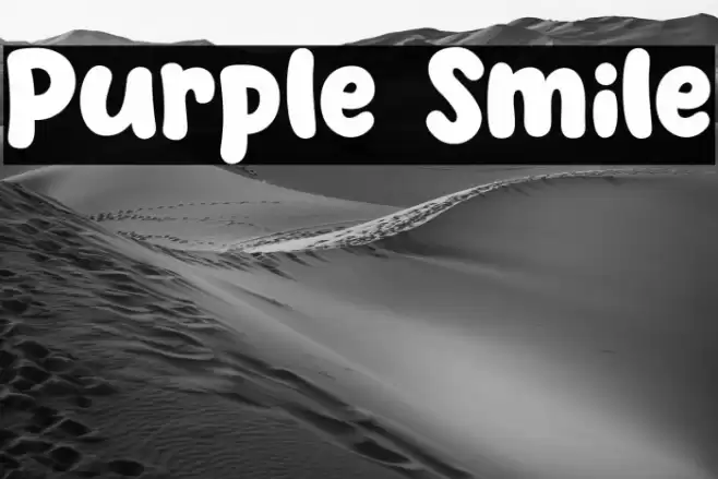 Purple Smile Font examples