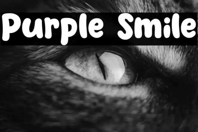 Purple Smile Font examples
