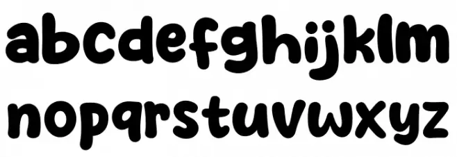 Purple Smile Font LOWERCASE