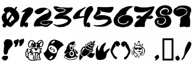 Purple Tentacle PD Font OTHER CHARS