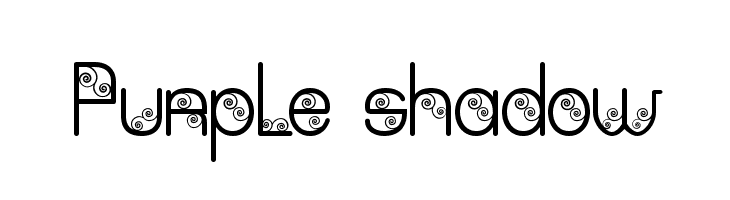 Purple shadow Font