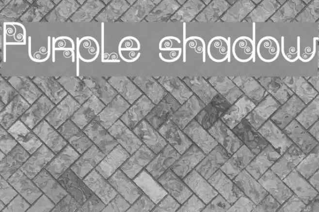 Purple shadow Font examples