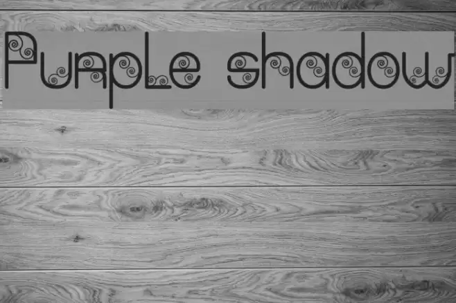 Purple shadow Font examples