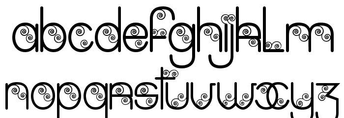 Purple shadow Font LOWERCASE