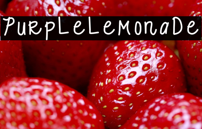 Purplelemonade Font examples