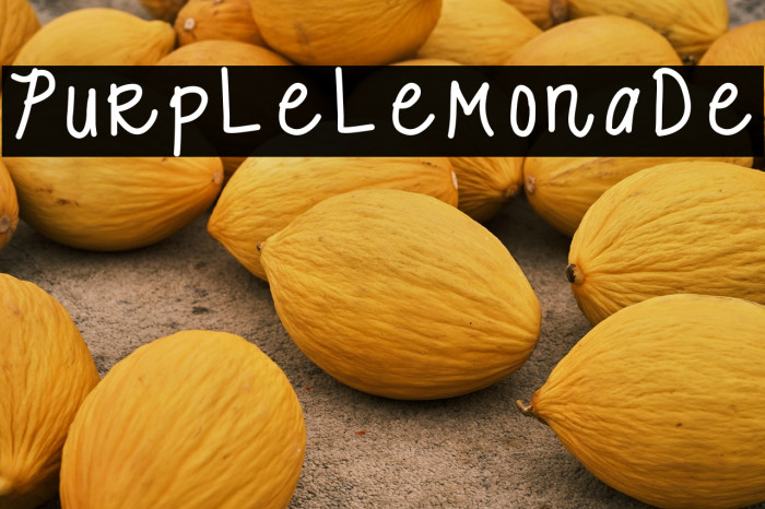 Purplelemonade Font examples