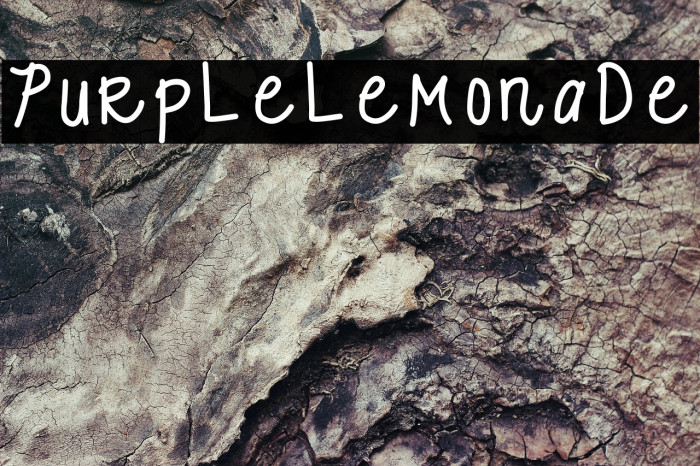Purplelemonade Font examples
