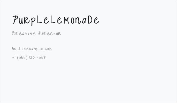 Purplelemonade Business Card