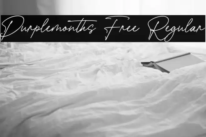 Purplemonths Free Regular Font examples