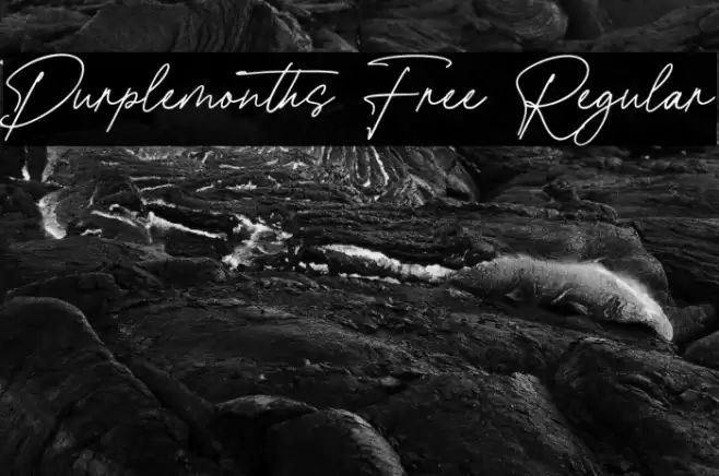 Purplemonths Free Regular Font examples
