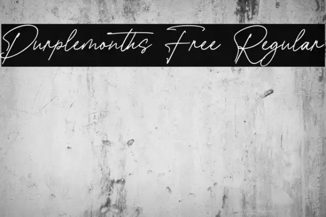 Purplemonths Free Regular Font examples