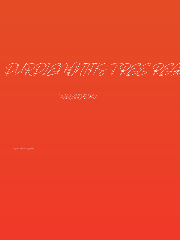 Purplemonths Free Regular Poster