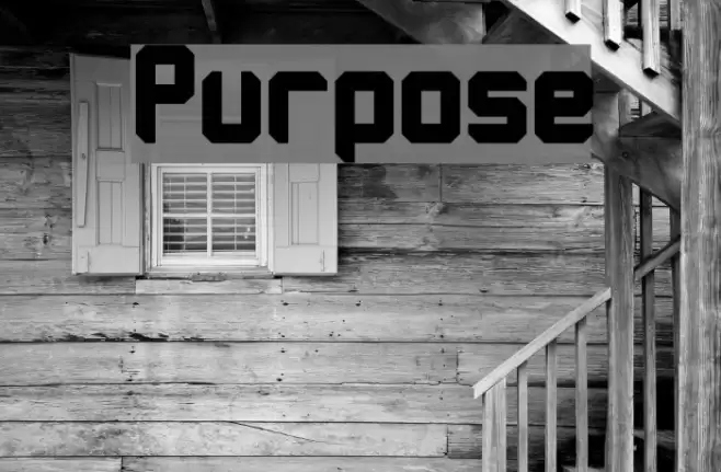 Purpose Font examples