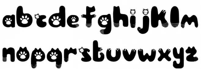 Purrfect Regular خط أحرف صغيرة