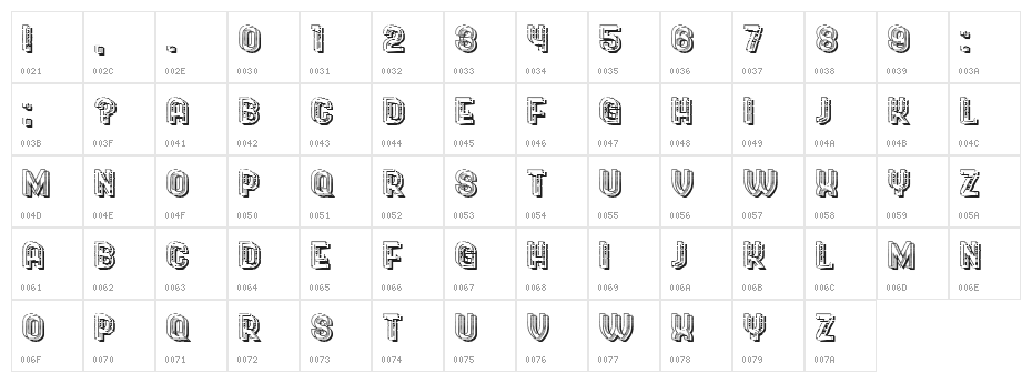 Pursue Regular Character Map