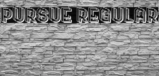 Pursue Regular Font examples