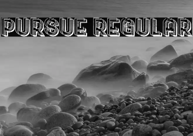 Pursue Regular Font examples
