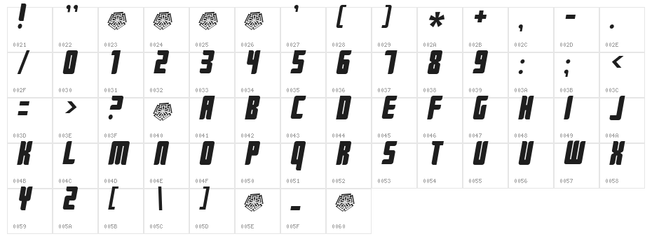 Push Black Character Map