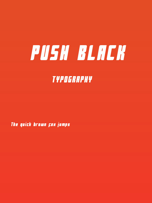 Push Black Poster