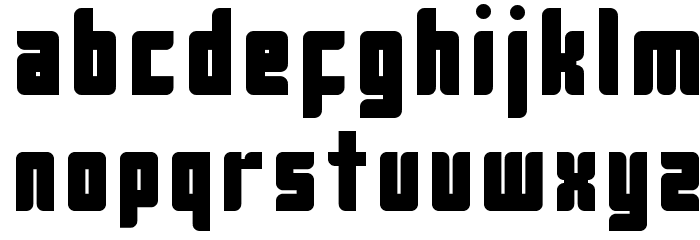 Push2Black Font LOWERCASE