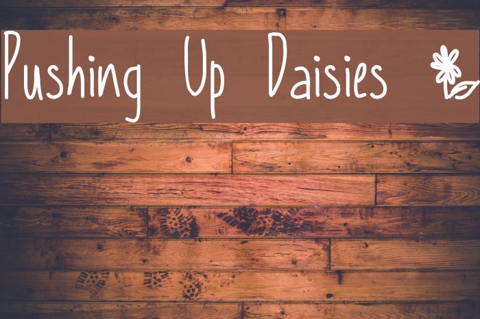 Pushing Up Daisies * Font examples