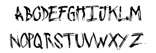 PushingSticks Шрифта ВЕРХНИЙ