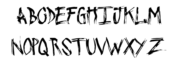 PushingSticks Font LOWERCASE