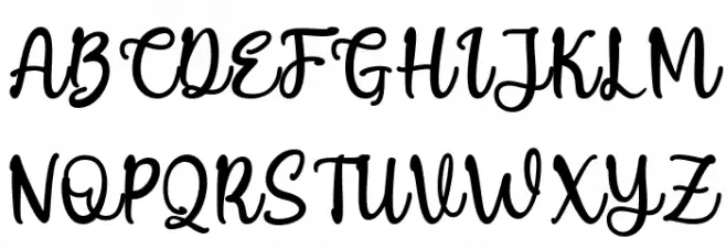 Puspa Anisya Script Schriftart Groß