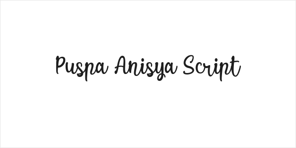Puspa Anisya Script Logo