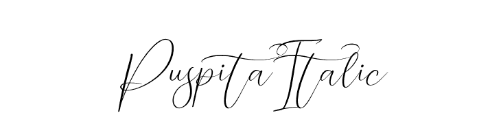 Puspita Italic  font caratteri gratis