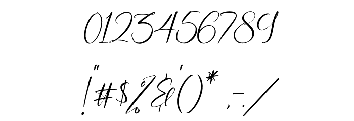 Puspita Italic Font OTHER CHARS