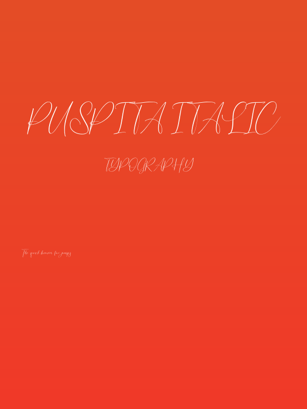 Puspita Italic Poster