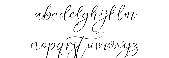 Puspita Italic Font LOWERCASE